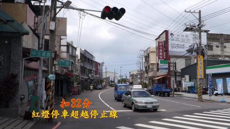 紅燈停車超越停止線